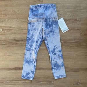 LULULEMON Align Crop 21" Diamond Dye Iced Iris Peri Purple Leggings NWT, Size 2